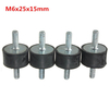 4pcs m6x25x15mm doubles extrémités supports en caoutchouc isolateur de vibrations monte amortisseur en caoutchouc