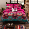 4pcs Mandala Oriental Polyester Simple Double Queen Size Literie Taies doreiller Couette Couette
