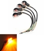 4PCS Mini Cat Eye Turn Light Noir pour Honda Suzuki Ducati Kawasaki
