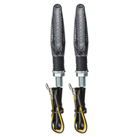 4pcs moto LED clignotants clignotants clignotants ambre corps de carbone léger coque