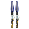 4pcs moto LED clignotants indicateur oeillères coque bleu ambre clair