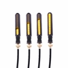 4pcs moto séquentielle coulant LED ambre clignotant indicateur + blanc DRL + feux stop de frein