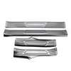 4pcs panneau de bordure en fibre de carbone panneau de bande de protection plaque de protection autocollant anti-rayures