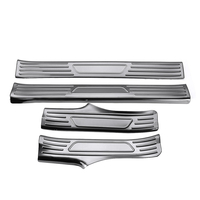 4pcs panneau de bordure en fibre de carbone panneau de bande de protection plaque de protection autocollant anti-rayures