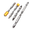 4pcs PH2 embout de tournevis magnétique en acier noir plaqué nickel pour outil de vis à main électrique