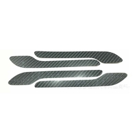 4pcs poignée de porte en fibre de carbone autocollant couverture garniture Wrap pour le mode Tesla 3 2017-2019