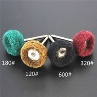 4pcs polisseurs tampons tampon à récurer abrasif tête de meulage 3mm tige convient pour dremel