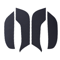 4Pcs Portes de voiture en fibre de carbone Anti-Kick Pads Cover Autocollants pour Tesla MODÈLE 3