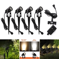 4pcs projecteur de jardin COB LED lumières extérieures chemin de jardin lampe de paysage
