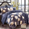 4pcs pur pissenlit coton de ponçage imprimé épaissir ensembles de literie housse de couette