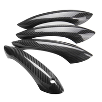 4PCS Real Couvercle de poignée de porte en fibre de carbone sans type de capteur LED pour BMW F07 F10 F11 520i 528i 535i