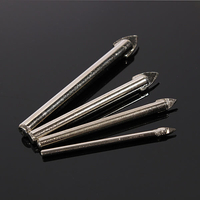 4pcs reflètent forets de verre tuiles de céramique fixés tête lance 4/6/8 / 10mm