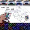 4pcs rgb 80mm multicolore 5050 éclair LED SMD 12v yeux d