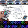 4pcs rgb 90mm multicolore 5050 éclair LED SMD 12v yeux d