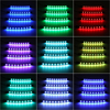 4pcs RGB LED Kit de lumières de décoration de lampe datmosphère de plancher intérieur de voiture avec prise allume-