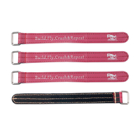 4pcs RJX 200-270mm boucle en métal en silicone antidérapant Batterie sangle
