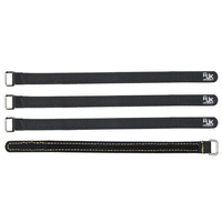 4Pcs RJXHOBBY 100-400mm Nylon Batterie Sangles Boucle En Métal Noir pour Lipo Batterie