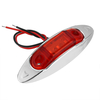4Pcs Rouge 3LED 24V Indicateur de marqueur latéral Lampe de dégagement Camion Remorque Camion Van