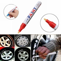 4pcs rouge couleur pneu permanent peinture stylo pneu métal marqueur de marquage extérieur dencre à la mode