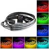 4PCS RVB Sous Voiture LED Décoration Lumières Bande Son Activé Sous-Lune avec Contrôle Sans Fil