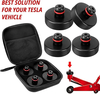 4pcs Set Car Rubber Lifting Jack Pad Adapter Tool Chassis W/ Storage Case Fits For Tesla Model 3 Model S Model X