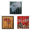 4pcs style africain antidérapant tapis de salle de bains toilette tapis de douche tapis tapis rideau de douche