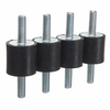 4pcs supports 20mm x 20mm choc monte vibrations en caoutchouc M6 isolateurs de caoutchouc amortisseur en caoutchouc