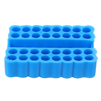 4Pcs Tournevis en plastique Bit Storage Rack Storage Deck Box 32 Trous for 1/4 Inch Hex Shank Screwdrivers
