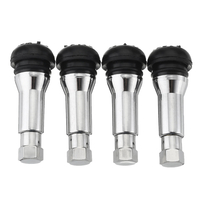 4pcs TR414 snap tubeless en aluminium dans les pneus en caoutchouc de valve de pneu de roue