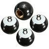 4pcs Universal Car Truck Motor Bike Pool 8 Ball Tire Air Valve Tige Casquettes Roues Rim Caps Bolt