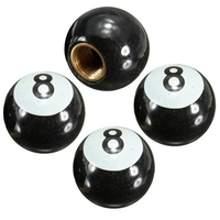 4pcs Universal Car Truck Motor Bike Pool 8 Ball Tire Air Valve Tige Casquettes Roues Rim Caps Bolt