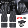 4pcs Universal Leather Car Floor Mats Car Floor Mats 5 Seater Non-slip Floor Liners Interior Accessories Car Carpet Cove