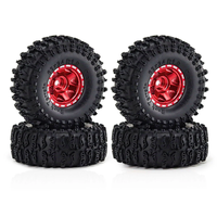 4PCS Upgraded 1 Inch Aluminum Alloy Blade Wheels JC Tire for TRX4M SCX24 FMS24 1/18 Climbing Rock Crawler RC Cars Vehicl