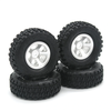 4PCS Upgraded Tires Metal Wheel Rims 7mm Hex for FMS 1/18 Fire Horse FJ Cruiser KATANA LC80 RC Car Vehicles Models Spare