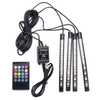 4pcs usb LED décoration de voiture lumières rgb atmosphère atmosphère lumière bande contrôle de la musique néon lampe