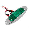 4pcs vert 3LED 24V indicateur de marqueur latéral lumière de dégagement lampe camion remorque camion van