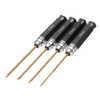 4pcs 1.5 / 2.0 / 2.5 / 3.0mm tournevis hexagonal tournevis HSS Titanium revêtu