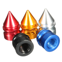 4PCS Aluminium Tire Rim Wheel Valve Cap Anti-poussière anti-poussière Universel pour voiture Van Bike Motor Bike