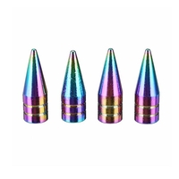 4Pcs Couleurful Spiked Voiture Roue De Camion Pneu Valve Valve Capsules Air Poussière