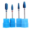 4pcs forets à ongles en acier tungstène bleu meulage de fraises au carbure pour machine de manucure électrique