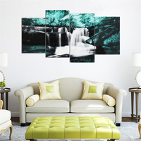 4pcs forêt chutes de peintures murales maison art moderne nature sans cadre image décor