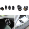 4Pcs Résine Universelle Crâne Tête De Voiture Roue De Pneu Valve Tige Caps Automobiles Pneu Couvercle Dustproof Decora