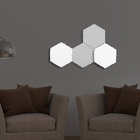 4x Modulaire LED Applique Murale Tactile Nid Dabeille Hexagonal Veilleuse Quantique Magnétique