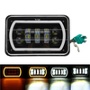 4X6 pouces LED lampe de travail carrée lampe de voiture hors route loin et proche phare intégré pour Wrangler pour JEEP