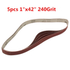 5 pièces 106x2.5 cm 240 grains de ponçage en alumine bandes abrasives auto-affûtantes à loxyde