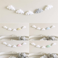 5 pièces Simple nuage guirlande ornement Style nordique berceau bébé lit cloche chambre tenture murale décoration de la