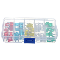 50 Pcs 10A à 30A Mini taille Auto Insurance Tablets Fuse Kit d