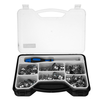 50 pcs Set Attache Ressort Pinces Clips de Tuyau Dhuile En Acier Inoxydable Réglable S Vis 8mm Bande