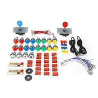 50 pièces bricolage Arcade Joystick Kit carte à puce USB 32mm LED boutons 5Pin Joystick placage bouton USB câble