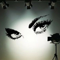 50 x 95cm grands yeux noirs sexy stickers muraux beaux yeux mur de la maison de sticker mural décor